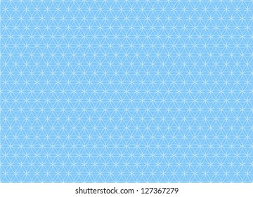 Flower of life - vector background pattern - blue