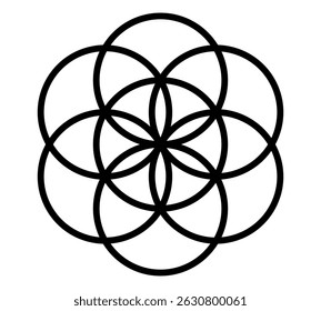 flower of life vector for background wallpaper template decoration symbol icon web tattoo logo. vector illustration