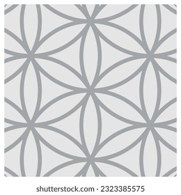 Flower of life vector graphic seamless pattern. Elegant background design. Flower of Life pattern, and seamless tile to use as a background. Sacred geometry. Vector