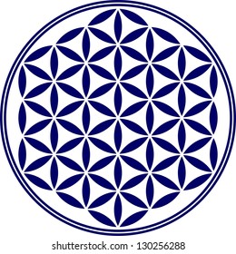 Flower of life - vector - sacred geometry - symbol harmony and balance