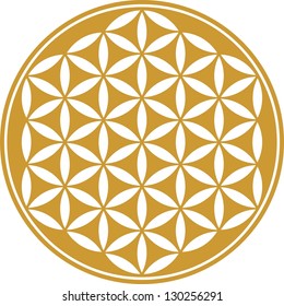 Flower of life - vector - sacred geometry - symbol harmony and balance