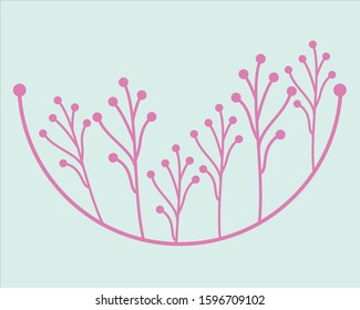 flower with light blue logo vector background