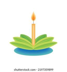 icono aislado de luz de flores