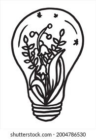 página de color de flores y luz