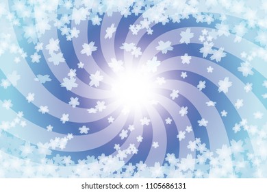 Flower and light radiating, copy space, title space, message space,