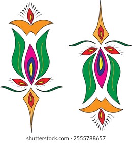 A flower like design with different color.