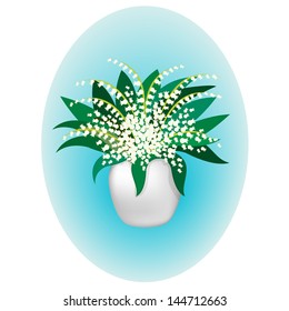 Flower Lily of the valley.Vector Illustration