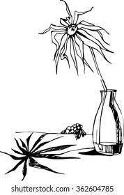 Flower line art