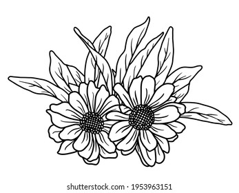 Flower Line Art Arrangements. You can use this beautiful file to print on greeting card, frame, mugs, shopping bags, wall art, telephone boxes, wedding invitation, stickers, decorations, and t-shirts.