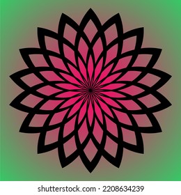 Flower Line Art for CNC Cutting