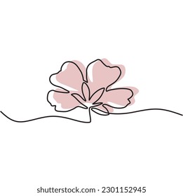 vector de dibujo de línea de flores