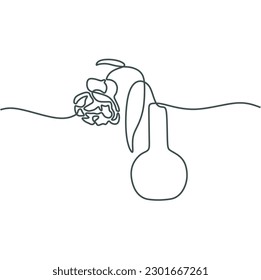 flower line art drawing vector