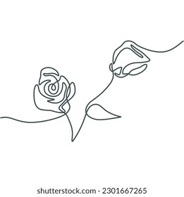 flower line art drawing vector
