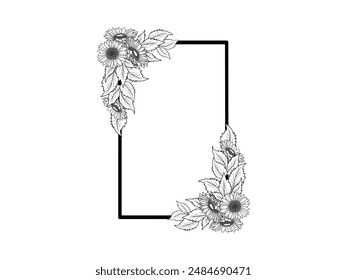 Blumenlinien-Bildhintergrund