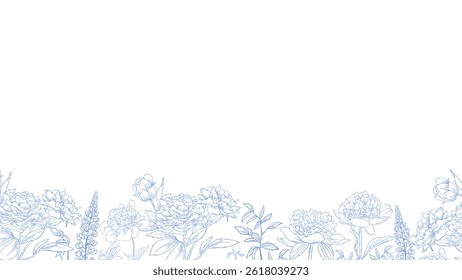 Flower Line Art Frame for IG Instagram Story Social Media Black Color. Best for wedding invitation, event invitation.