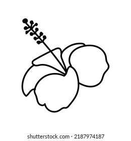 diseño de elementos vectoriales de ilustraciones de líneas de flores