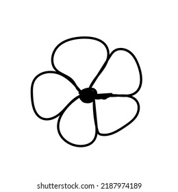 diseño de elementos vectoriales de ilustraciones de líneas de flores