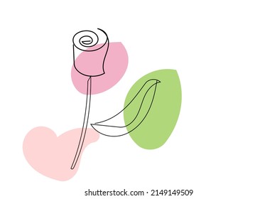 flower in line art with leaves