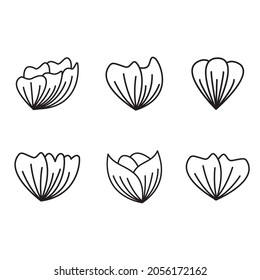 flower line art logo vector template.