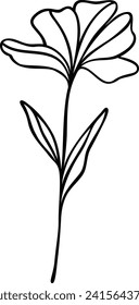 Flower Line Art | Minimalist Botanical Design | Nature Vector Artwork svg