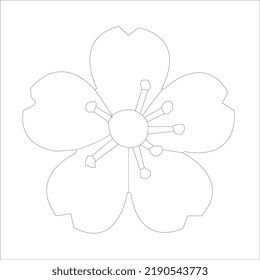 flower line art. Minimalist contour drawing. One line artwork