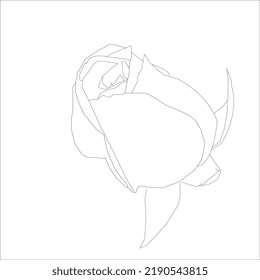 arte de línea de flores. Dibujo de contorno minimalista. Dibujo de una línea