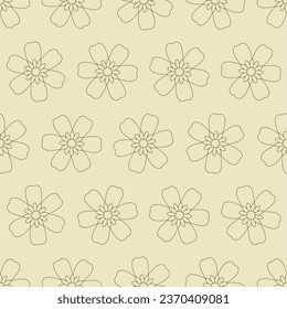 El arte de la línea de las flores es un patrón sin fisuras. Adecuado para fondos, papel pintado, telas, textiles, papel de envoltura, materiales impresos y muchos más.