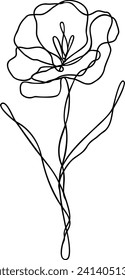 Flower Line Art | Single Line Botanical Design