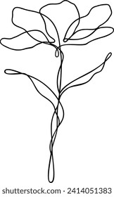 Flower Line Art | Single Line Botanical Design
