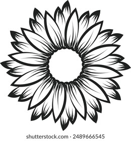 Flower Line Art for tattoo design and coloring pages