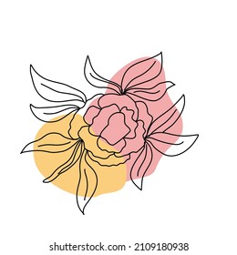 Flower line art. This collection perfect for party invitations, wedding invitations, stationery, party tags, blog design, logos, digital scrapbooking, packaging, greeting cards.