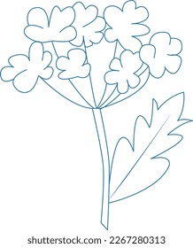 gráfico vectorial de línea de flores 