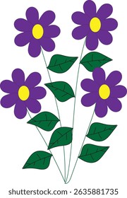 Flower line art vector illustration