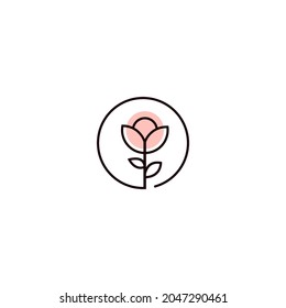 Vorlage für saubere Logos in der Blume. Professionelles Design.