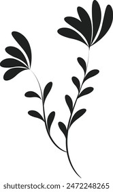 Diseño de garabato de línea de flores para imprimir o usar como diseño de tatuaje