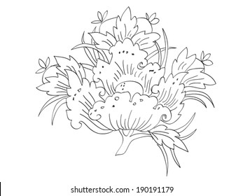flower line drawing