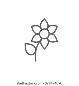 Flower Line Icon.