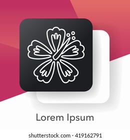 flower line icon