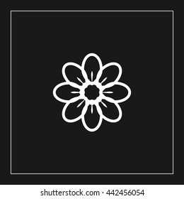 flower line icon