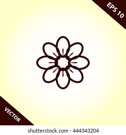 flower line icon