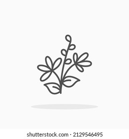 Flower line icon. Editable stroke and pixel perfect. Can be used for digital product, presentation, print design and more.