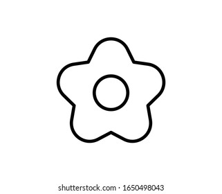 Flower line icon. High quality outline symbol for web design or mobile app. Thin line sign for design logo. Black outline pictogram on white background