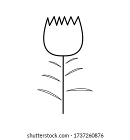 Flower line icon. High quality outline symbol for web design or mobile app