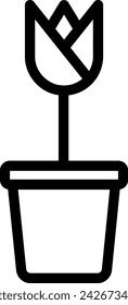 flower line icon illustration vector