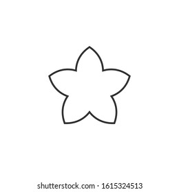 Flower line icon plumeria plant