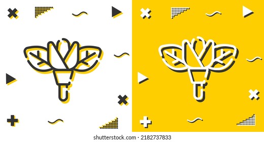 flower line icon. Simple outline style.flower linear sign. Vector illustration isolated on white background. Editable stroke EPS 10