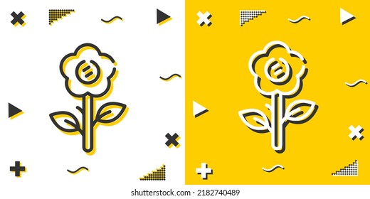 flower line icon. Simple outline style.flower linear sign. Vector illustration isolated on white background. Editable stroke EPS 10