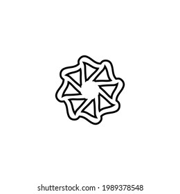 Flower line icon. Simple style poster background ornament symbol. Logo design element. T-shirt printing. Vector for sticker.