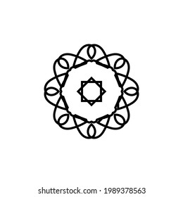 Flower line icon. Simple style poster background ornament symbol. Logo design element. T-shirt printing. Vector for sticker.