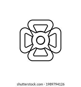 Flower line icon. Simple style poster background ornament symbol. Logo design element. T-shirt printing. Vector for sticker.